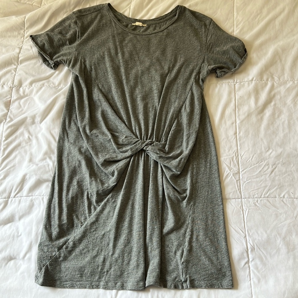 Tee Shirt dress with Knot detail